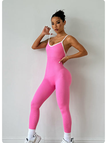 Spaghetti Strap Yoga Jumpsuit One-Piece Romper