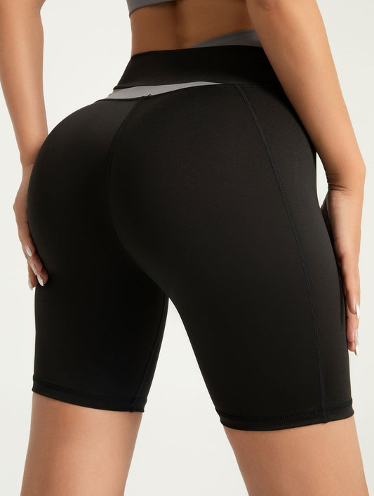 Colorblock Biker Shorts 5-Inch Peach Seamless Fit