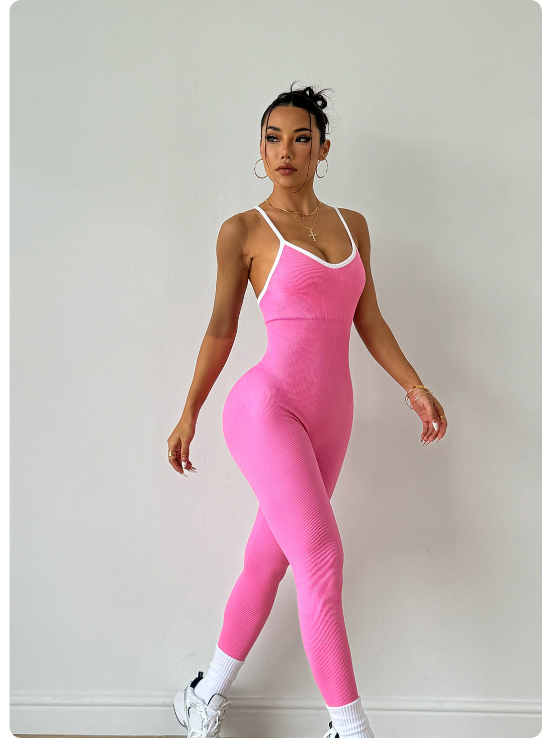 Spaghetti Strap Yoga Jumpsuit One-Piece Romper