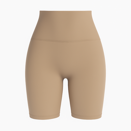Spring Summer New Solid Color Yoga Shorts Double-Sided Brushed Tight High Waist Elastic Sports Fitness Three-Quarter Yoga Pants for Women