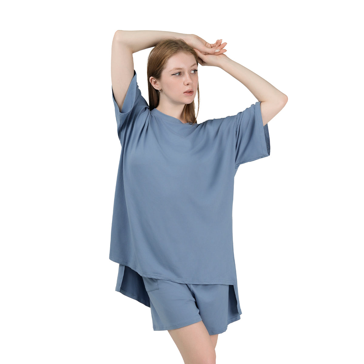 Summer suits 2025 casual loose suits airport travel suits slit hem oversized clothing