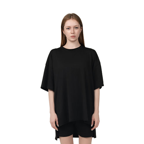 Summer suits 2025 casual loose suits airport travel suits slit hem oversized clothing