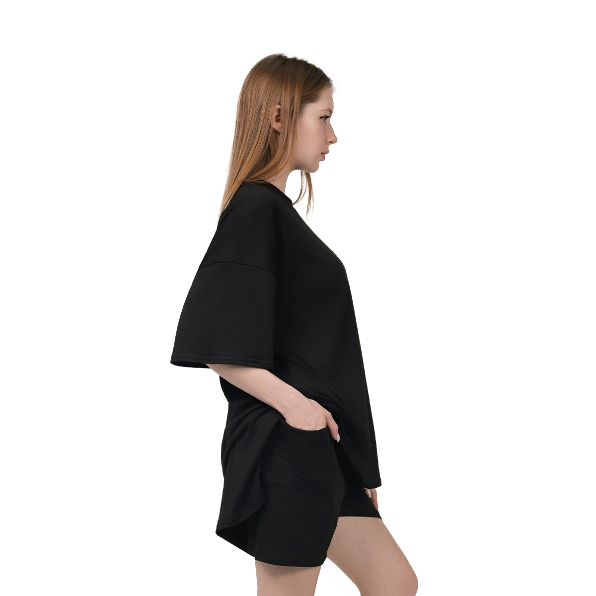 Summer suits 2025 casual loose suits airport travel suits slit hem oversized clothing
