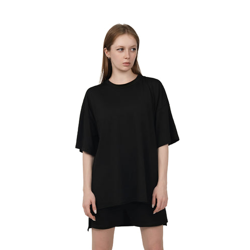 Summer suits 2025 casual loose suits airport travel suits slit hem oversized clothing