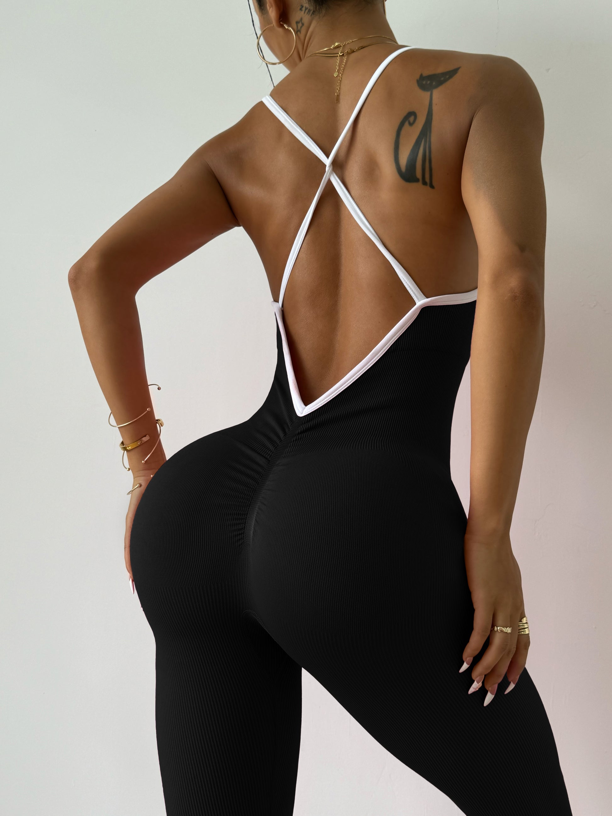 Spaghetti Strap Yoga Jumpsuit One-Piece Romper